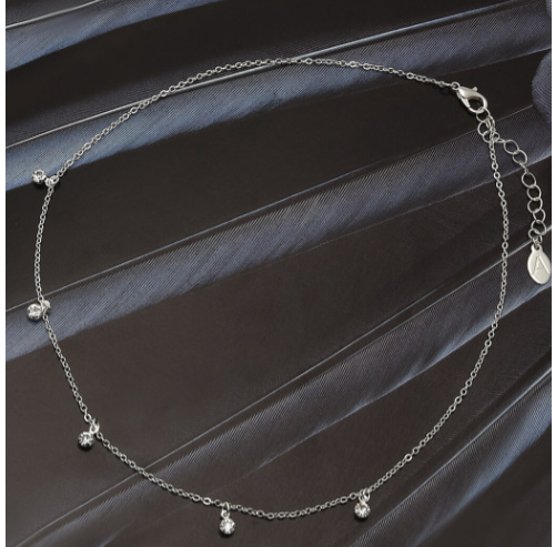 Accessorize London Women's
Silver Circle And Crystal Drops
Necklace