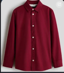 Wine Plain Cotton Linen Shirt